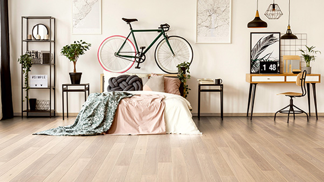 Parkett Wien 131, Eiche natur gebürstet, 15x190mm, L 1,90m, weiß natur geölt, Click System (VE=2,888 m²) 