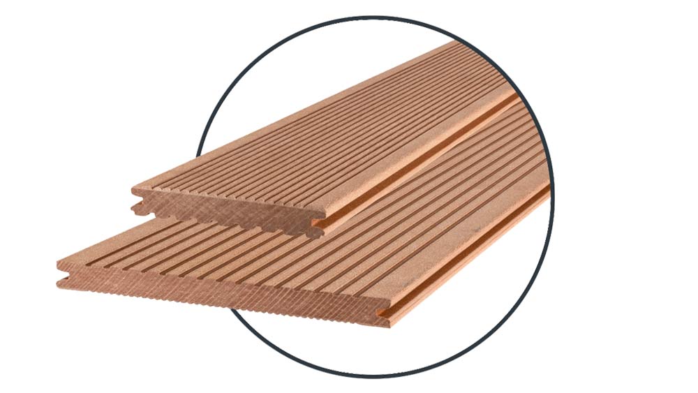 Megawood WPC Terrassendiele Classic 21x145mm, fein/grob, gebürstet, HOLZart 